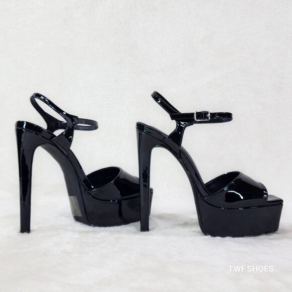 Elegant Black Platform Heels - Picture 2 of 6